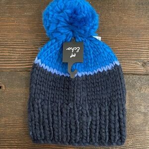 Echo New York Knit Wool Blend Pom Beanie Hat NWT OS